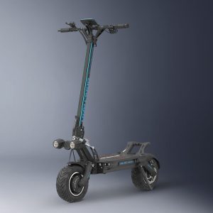 Trottinette électrique puissante Dualtron Thunder 3 vue de face, modèle haut de gamme autonome